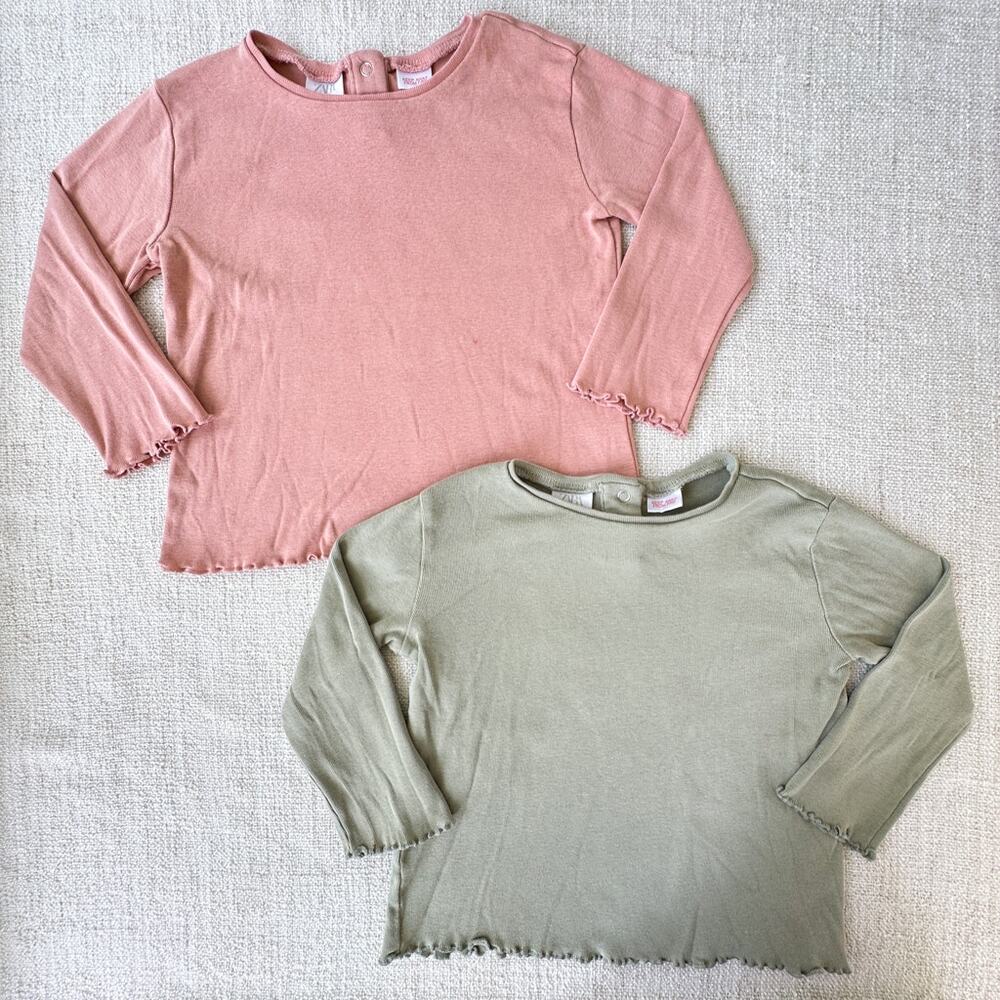 Zara Girl's Scalloped Tee Bundle GUC 4/5